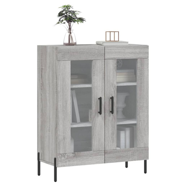 Aparador de madera de ingeniería gris Sonoma 69.5x34x90 cm M 3