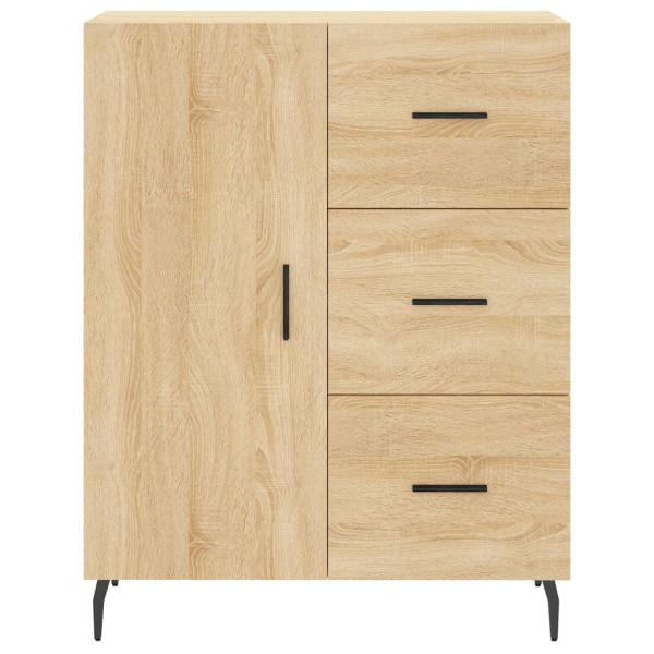 Aparador de madera de ingeniería roble Sonoma 69.5x34x90 cm M 5