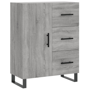 Aparador de madera de ingeniería gris Sonoma 69.5x34x90 cm H