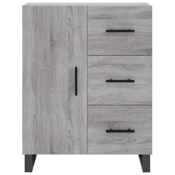 Aparador de madera de ingeniería gris Sonoma 69.5x34x90 cm M 5