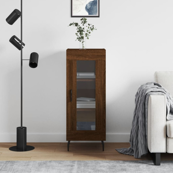 Aparador madera de ingeniería marrón roble 34.5x34x90 cm D