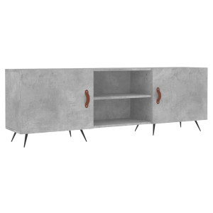 Mueble de TV madera de ingeniería gris hormigón 150x30x50 cm H