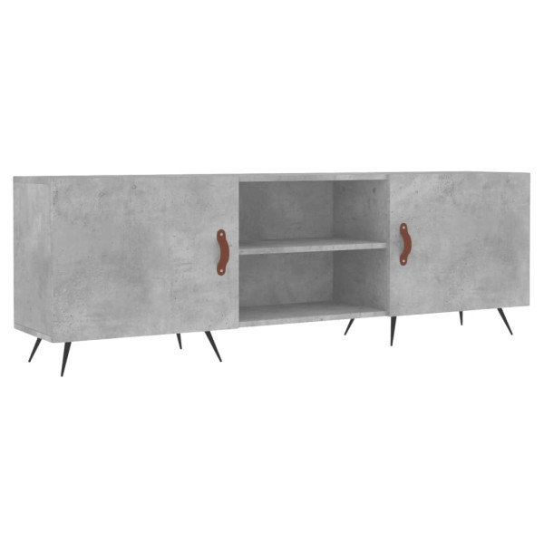 Mueble de TV madera de ingeniería gris hormigón 150x30x50 cm M 2