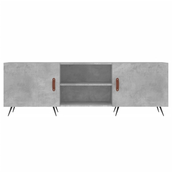 Mueble de TV madera de ingeniería gris hormigón 150x30x50 cm M 5
