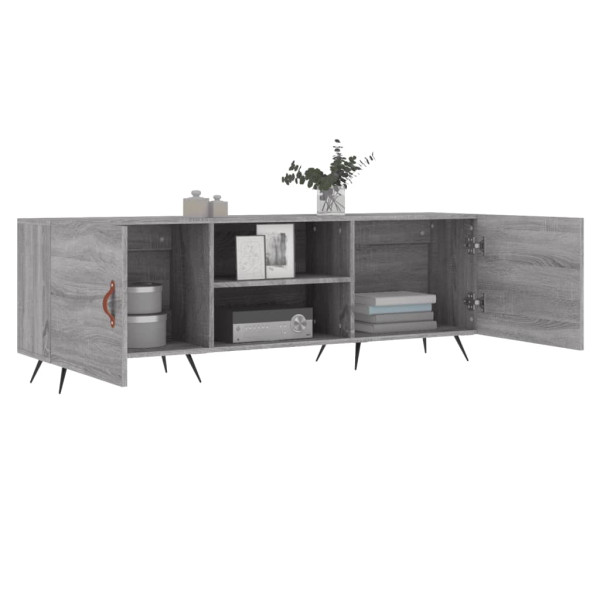 Mueble para TV madera de ingeniería gris Sonoma 150x30x50 cm M 4