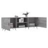 Mueble para TV madera de ingeniería gris Sonoma 150x30x50 cm 4
