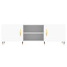 Móvel para TV 150x30x50 cm derivados de madeira branco 5