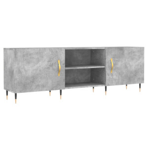 Mueble de TV madera de ingeniería gris hormigón 150x30x50 cm H
