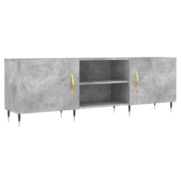 Mueble de TV madera de ingeniería gris hormigón 150x30x50 cm M 2