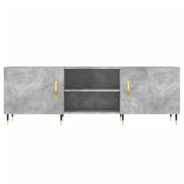 Mueble de TV madera de ingeniería gris hormigón 150x30x50 cm M 5
