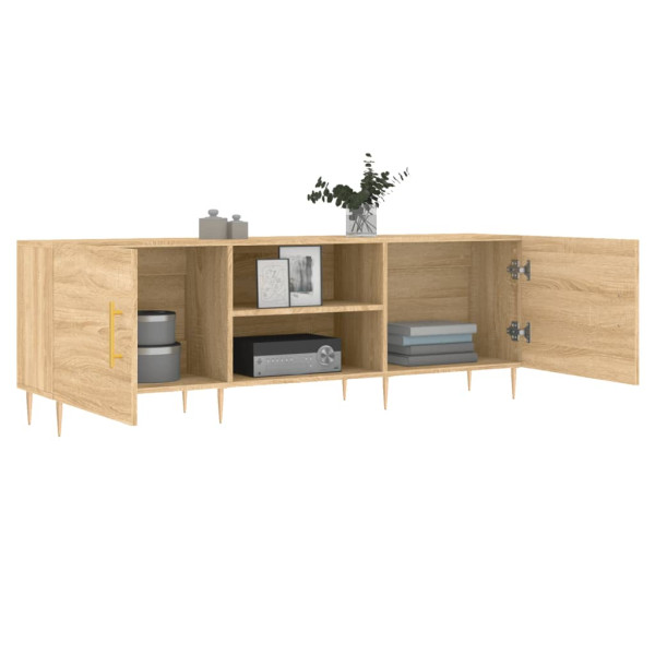 Mueble para TV madera de ingeniería roble Sonoma 150x30x50 cm M 4