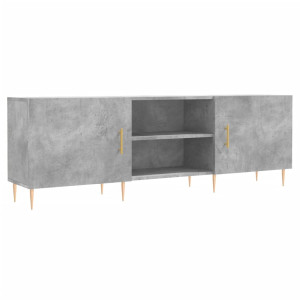 Mueble de TV madera de ingeniería gris hormigón 150x30x50 cm H