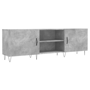 Mueble de TV madera de ingeniería gris hormigón 150x30x50 cm H