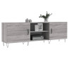 Mueble para TV madera de ingeniería gris Sonoma 150x30x50 cm 3
