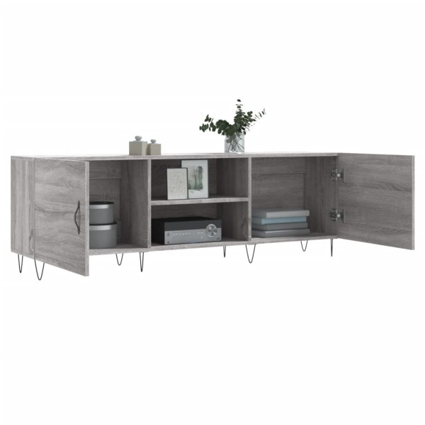 Mueble para TV madera de ingeniería gris Sonoma 150x30x50 cm M 4