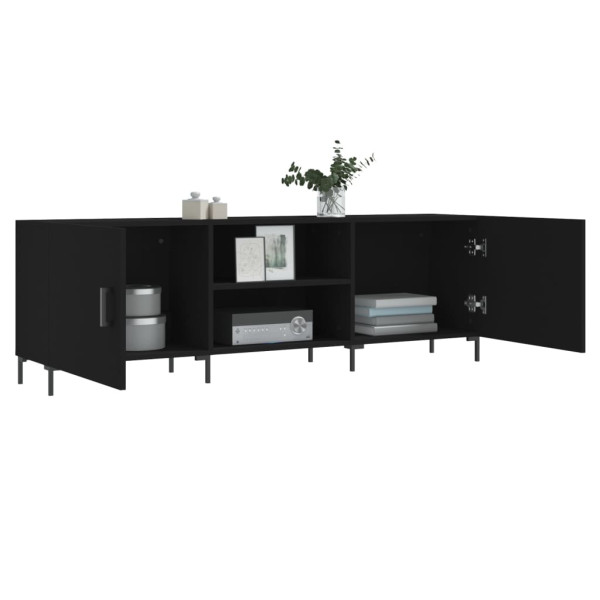 Mueble para TV madera de ingeniería negro 150x30x50 cm M 4