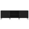 Mueble para TV madera de ingeniería negro 150x30x50 cm 5