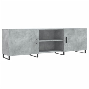 Mueble de TV madera de ingeniería gris hormigón 150x30x50 cm H