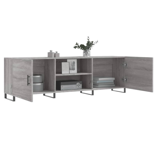 Mueble para TV madera de ingeniería gris Sonoma 150x30x50 cm M 4