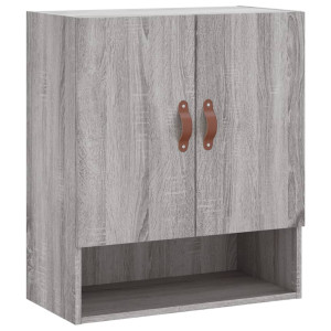 Armario de pared madera de ingeniería gris Sonoma 60x31x70 cm H