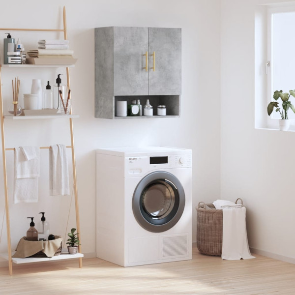 Armario de pared madera de ingeniería gris hormigón 60x31x70 cm D