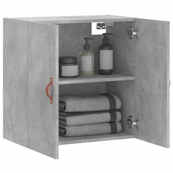 Armario de pared madera de ingeniería gris hormigón 60x31x60 cm M 4