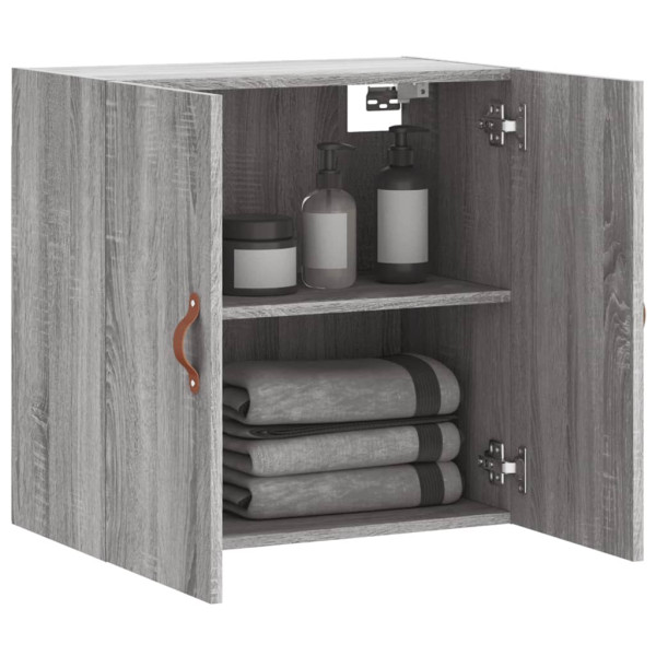Armario de pared madera de ingeniería gris Sonoma 60x31x60 cm M 4