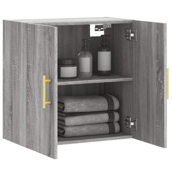 Armario de pared madera de ingeniería gris Sonoma 60x31x60 cm M 4