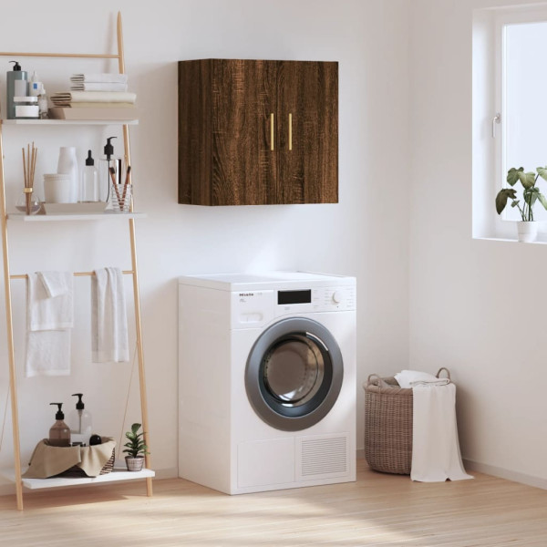 Armario de pared madera de ingeniería marrón roble 60x31x60 cm D