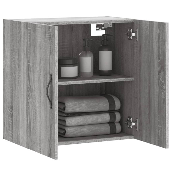 Armario de pared madera de ingeniería gris Sonoma 60x31x60 cm M 4