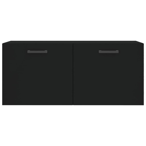 Armario de pared madera de ingeniería negro 80x36.5x35 cm M 5