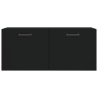 Armario de pared madera de ingeniería negro 80x36.5x35 cm 5