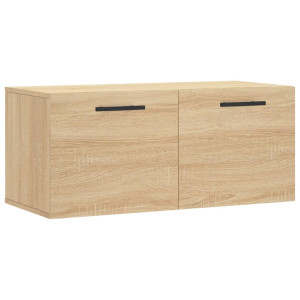 Armario de pared madera ingeniería roble Sonoma 80x36.5x35 cm H