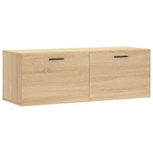 Armario de pared madera ingeniería roble Sonoma 100x36.5x35 cm H