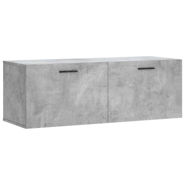 Armario de pared madera ingeniería gris hormigón 100x36.5x35 cm M 2
