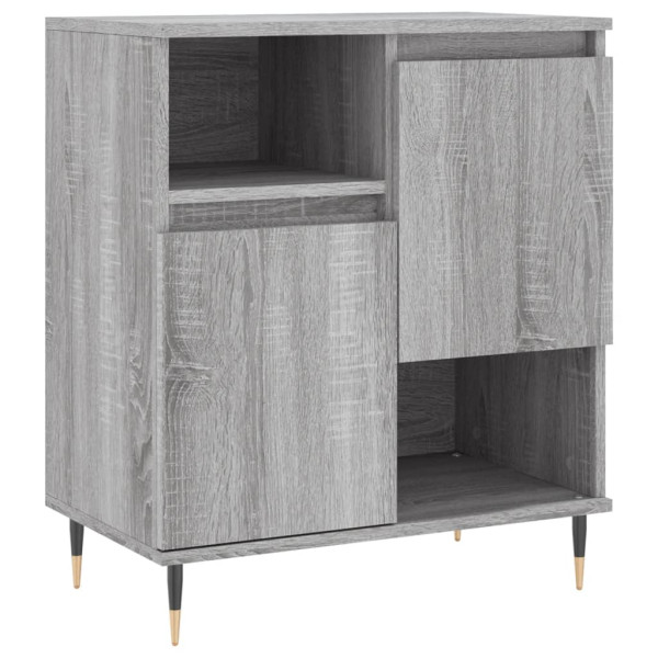 Aparador de madera contrachapada gris Sonoma 60x35x70 cm M 2