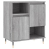 Aparador de madera contrachapada gris Sonoma 60x35x70 cm 2