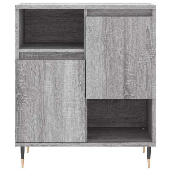 Aparador de madera contrachapada gris Sonoma 60x35x70 cm M 5