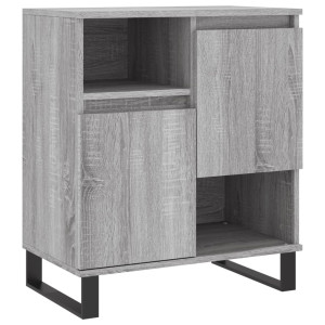 Aparador de madera contrachapada gris Sonoma 60x35x70 cm H