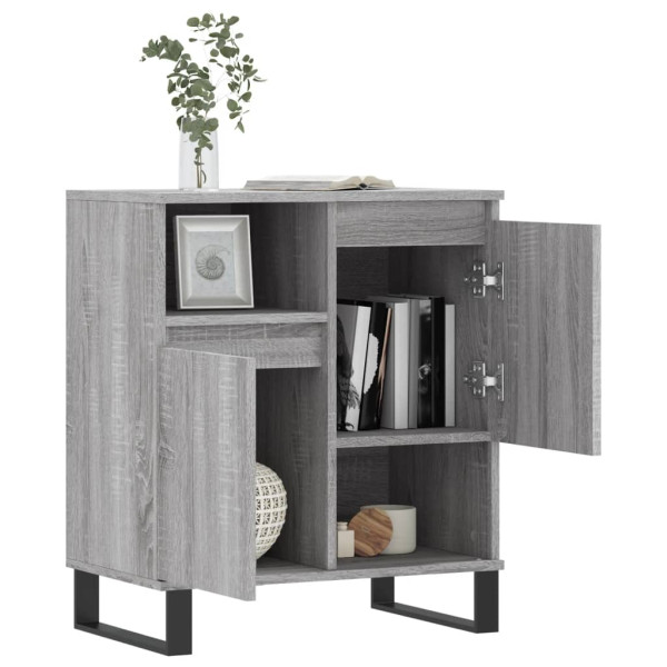 Aparador de madera contrachapada gris Sonoma 60x35x70 cm M 4
