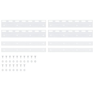 Placas de conexión 4 uds acero inoxidable plateado 28 cm H