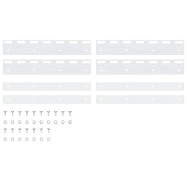 Placas de fixação 4 pcs 28 cm aço inoxidável prateado M 2