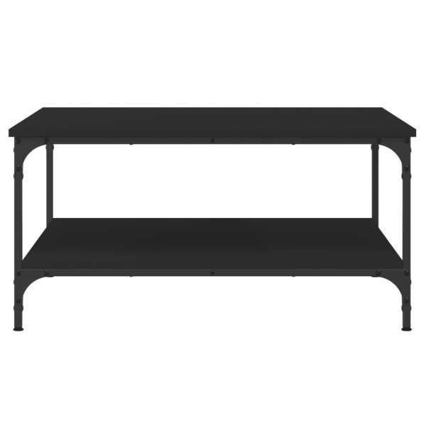 Mesa de centro madera de ingeniería negro 80x80x40 cm M 4