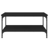 Mesa de centro 80x80x40 cm derivados de madeira preto 4