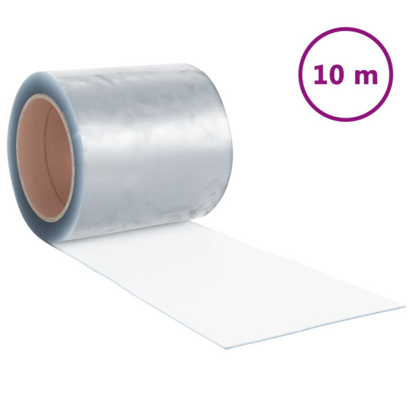 Cortina de porta 200 mm x 1.6 mm 10 m PVC transparente M 2