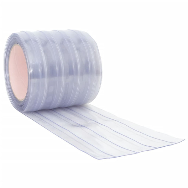 Tira de cortina para puertas PVC transparente 200x1.6 mm 25 m M 4
