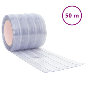 Tira de cortina para puertas PVC transparente 200x1.6 mm 50 m H