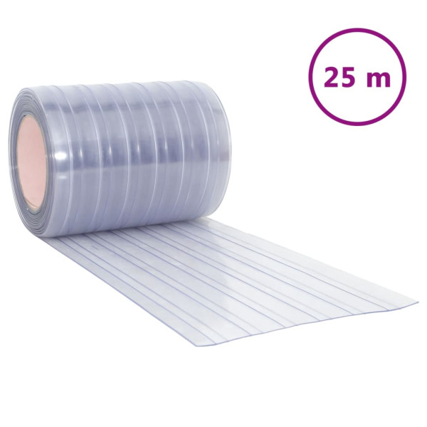 Cortina de porta 300 mm x 2.6 mm 25 m PVC transparente M 2
