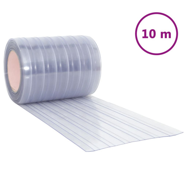Tira de cortina para puertas PVC transparente 300x2.6 mm 10 m M 2
