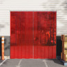 Tira de cortina para puertas PVC rojo 200x1.6 mm 10 m 1